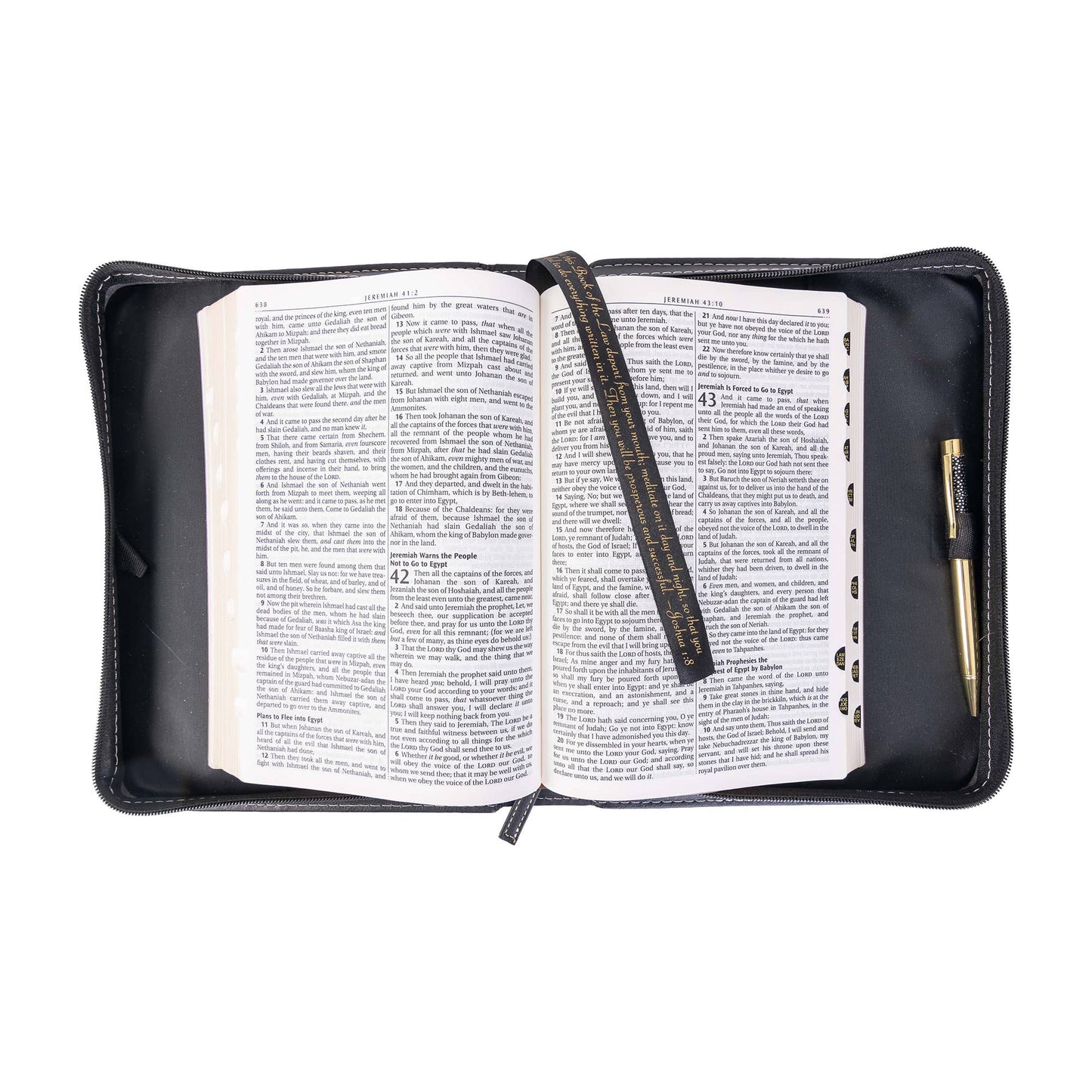 Divinity Boutique - Divine Details: Bible Cover - Houndstooth w/Gold
