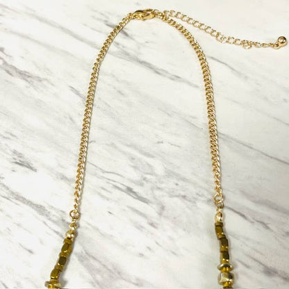 Anita K By Blushing Pink - Blue Druzy Necklace with Crystal