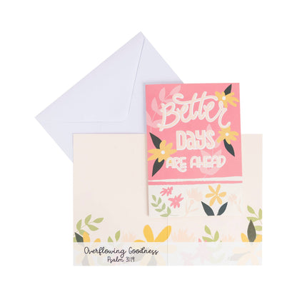 Divinity Boutique - Boxed Cards: 12CT Get Well - Yellow & Peach Floral