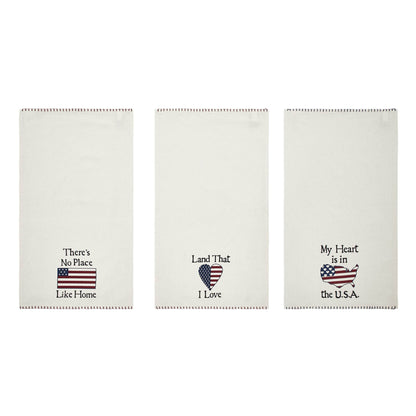 The Land That I Love Tea Towel Set of 3 16x28