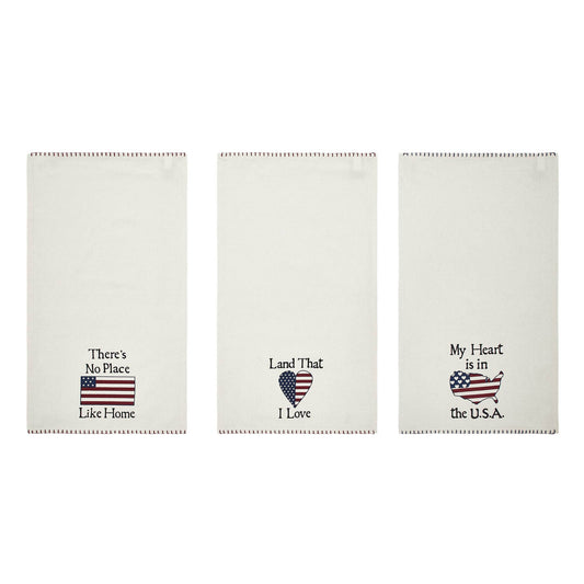 The Land That I Love Tea Towel Set of 3 16x28