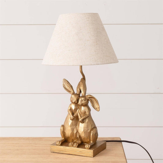 Lamp - Gold Bunnies