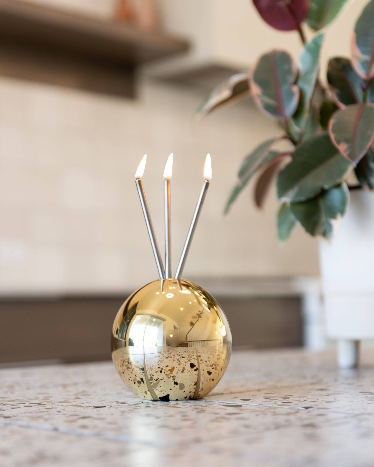 Neva Gold Metallic Vase for Everlasting Candles