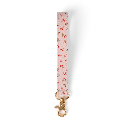 Elyse Breanne Design - Painted Cherries Wristlet Keychain