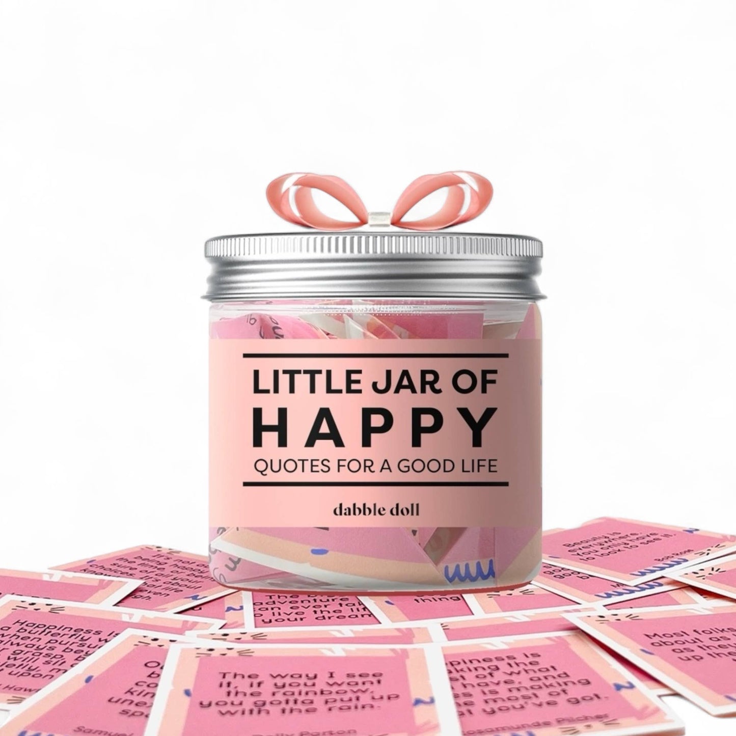 Dabble Doll - Happy Jar, uplifting quotes with Gift Box