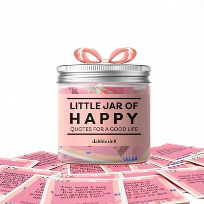 Dabble Doll - Happy Jar, uplifting quotes with Gift Box