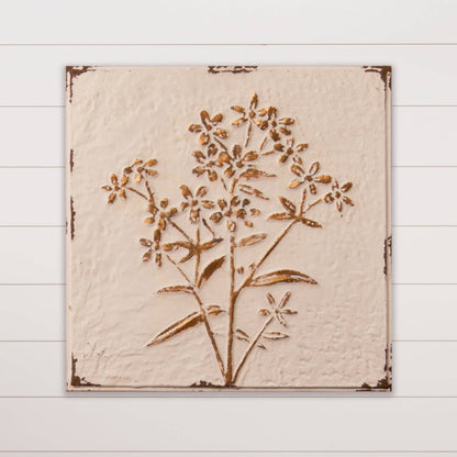 Wall Art - Embossed Gold Wildflower