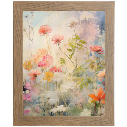 Floral Moment 1 Flowers Pastel Framed Art Sign Decor