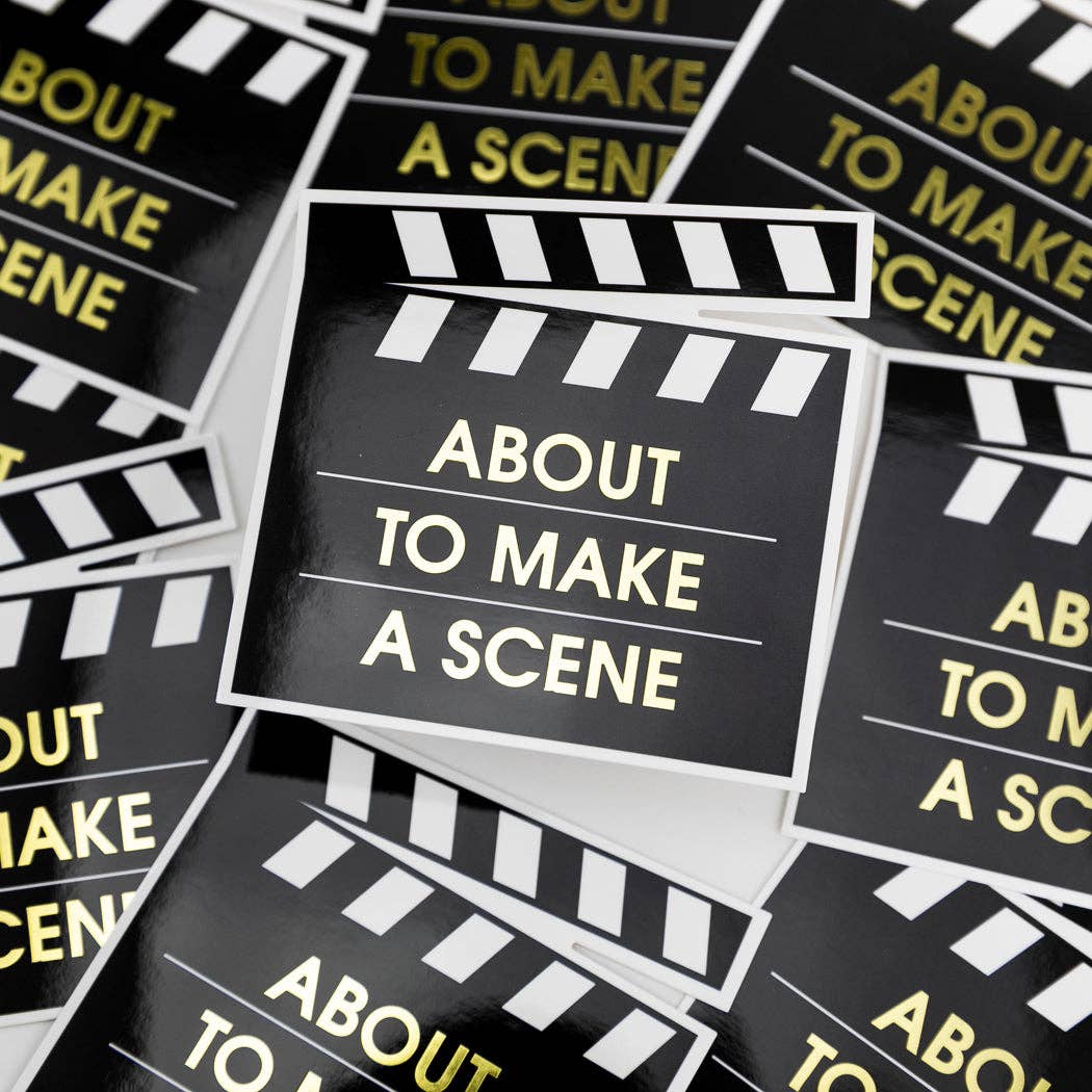 Chez Gagné - About To Make A Scene - Director's Clapboard - Funny Vinyl Sticker