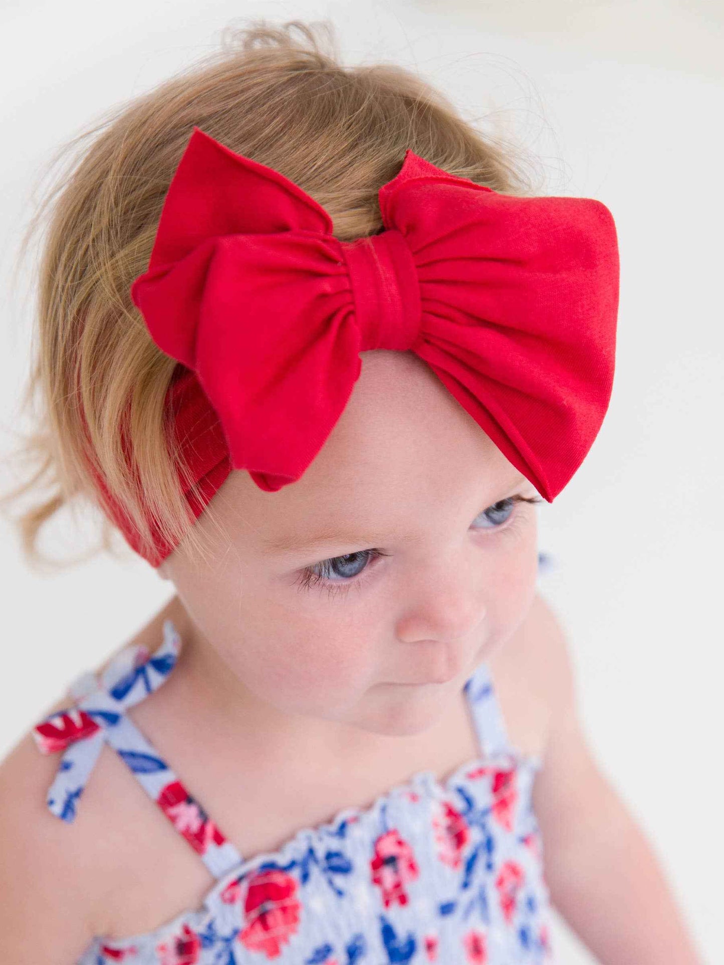 Girls Red Big Bow Headband: One Size
