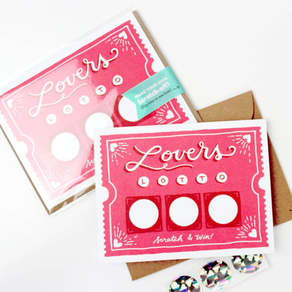 Tarjeta Raspadita - Lotería de los Enamorados - Amor/Aniversario