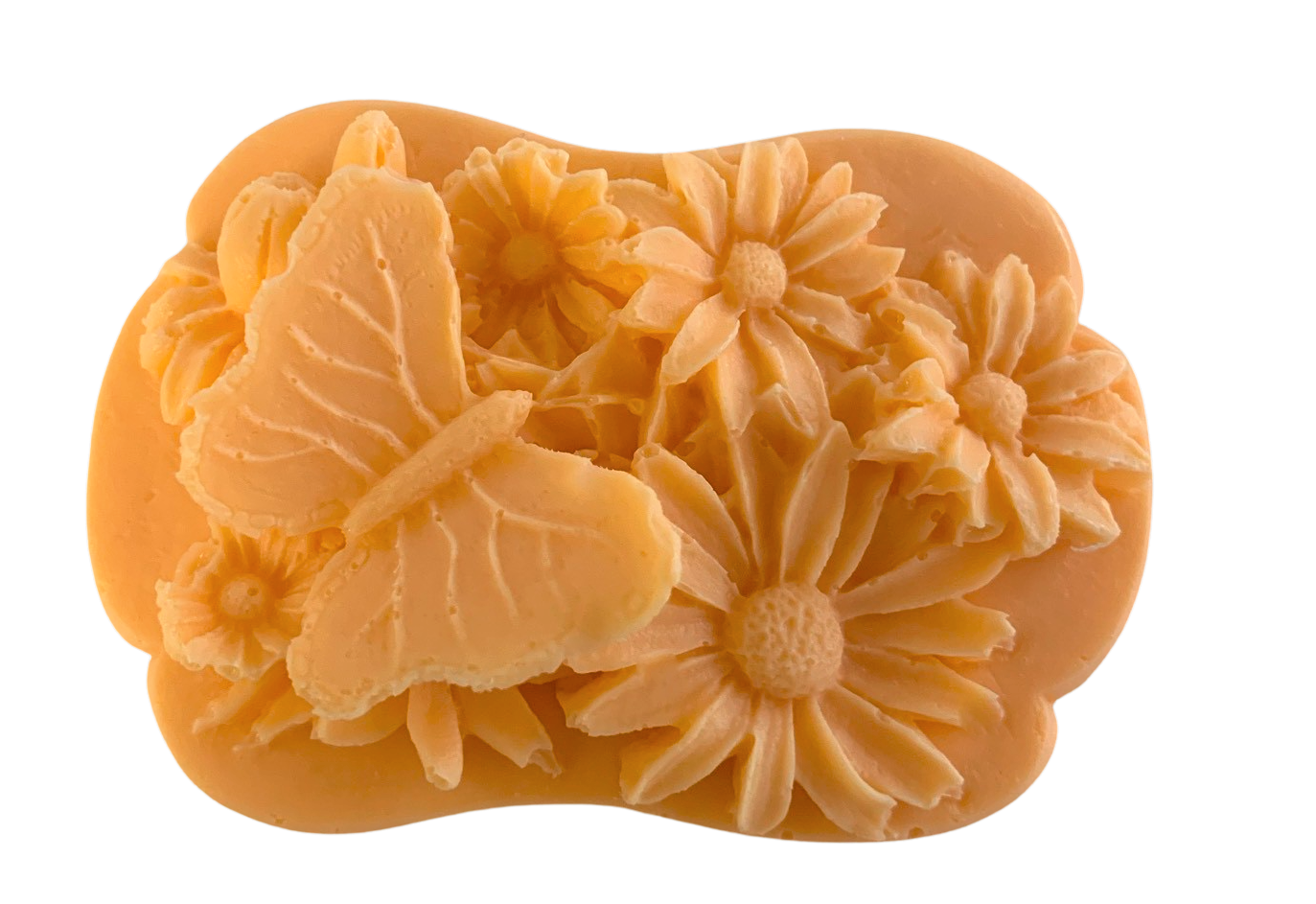 3D Butterfly and Flowers Bar of Soap