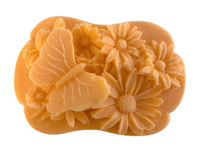 3D Butterfly and Flowers Bar of Soap
