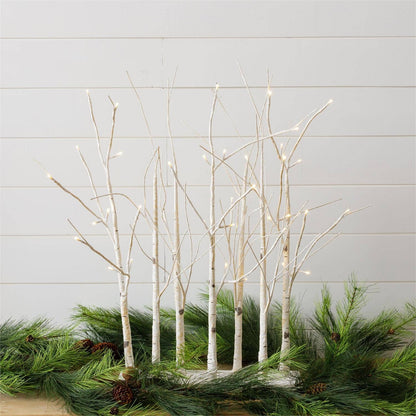 LED Lighted Birch Tree Forest, 28"