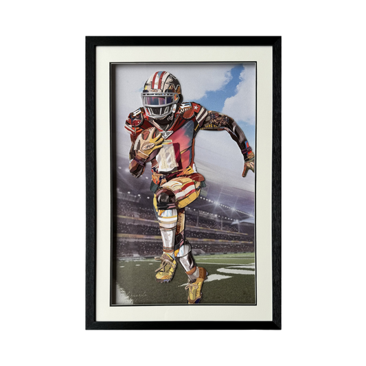 3D Collage Art | Football Player (36"x24")