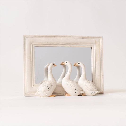 Geese Peeking Mirror