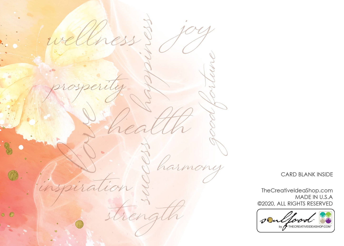 TEA GREETING Card with REAL TEA BAG - Get Well Wishes