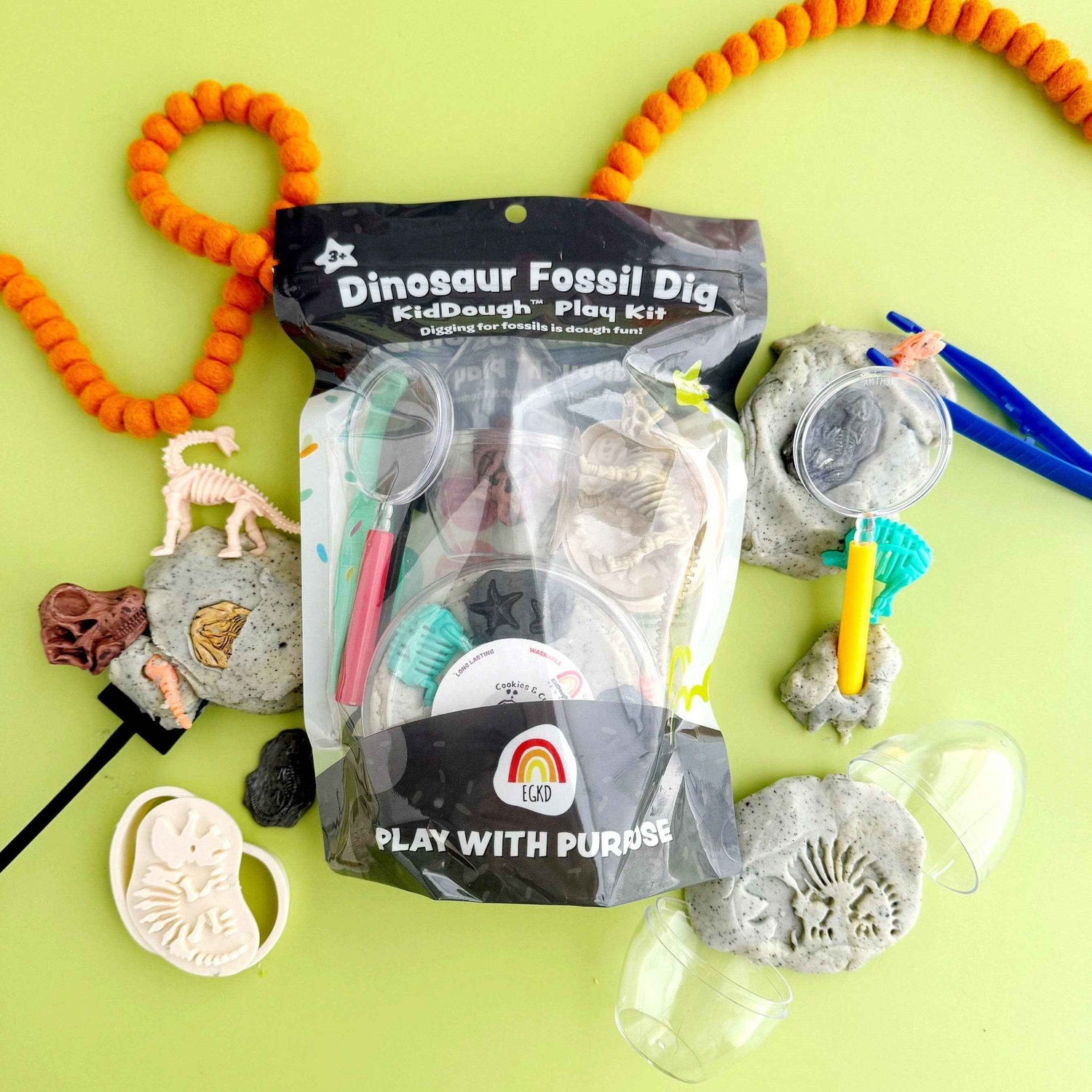 Dinosaur Fossil Dig KidDough Play Kit