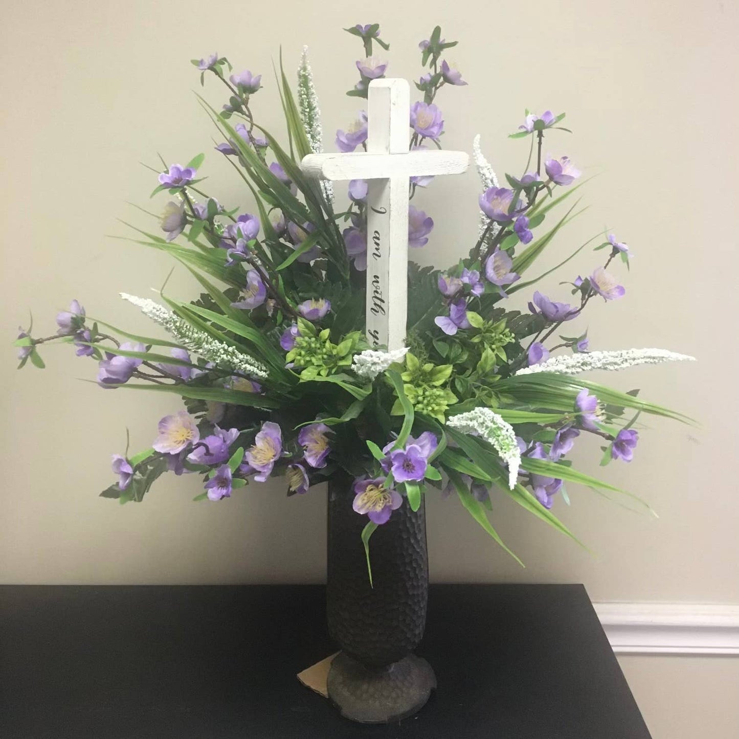 Tabletop Cross – Trust (White Finish)