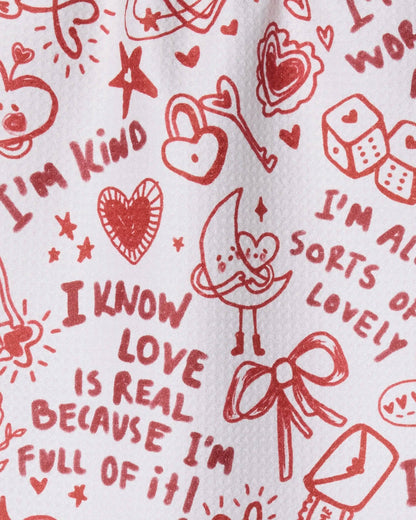 Geometry - Valentines Affirmations Bar Towel