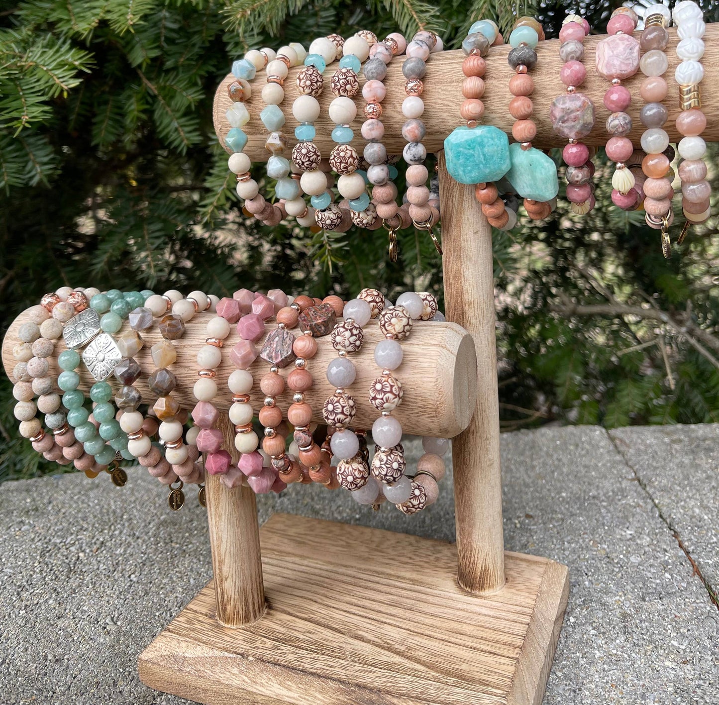 Beaded Bracelets, Stackable Bracelet, The Orchid