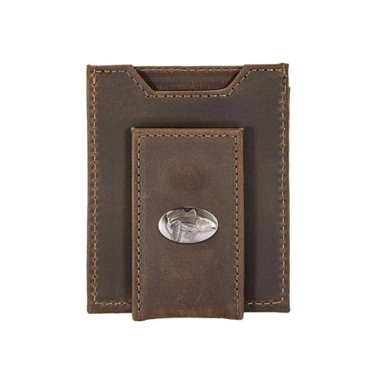 Redfish Magnetic Leather Slim Wallet: Crazyhorse Brown