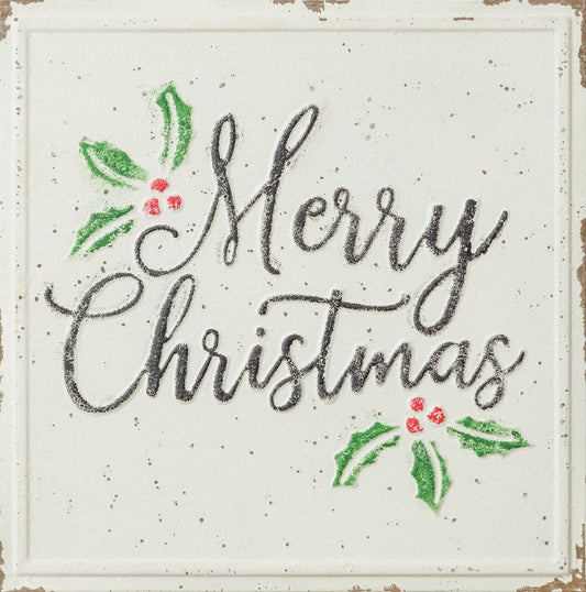 Embossed Sign - Merry Christmas