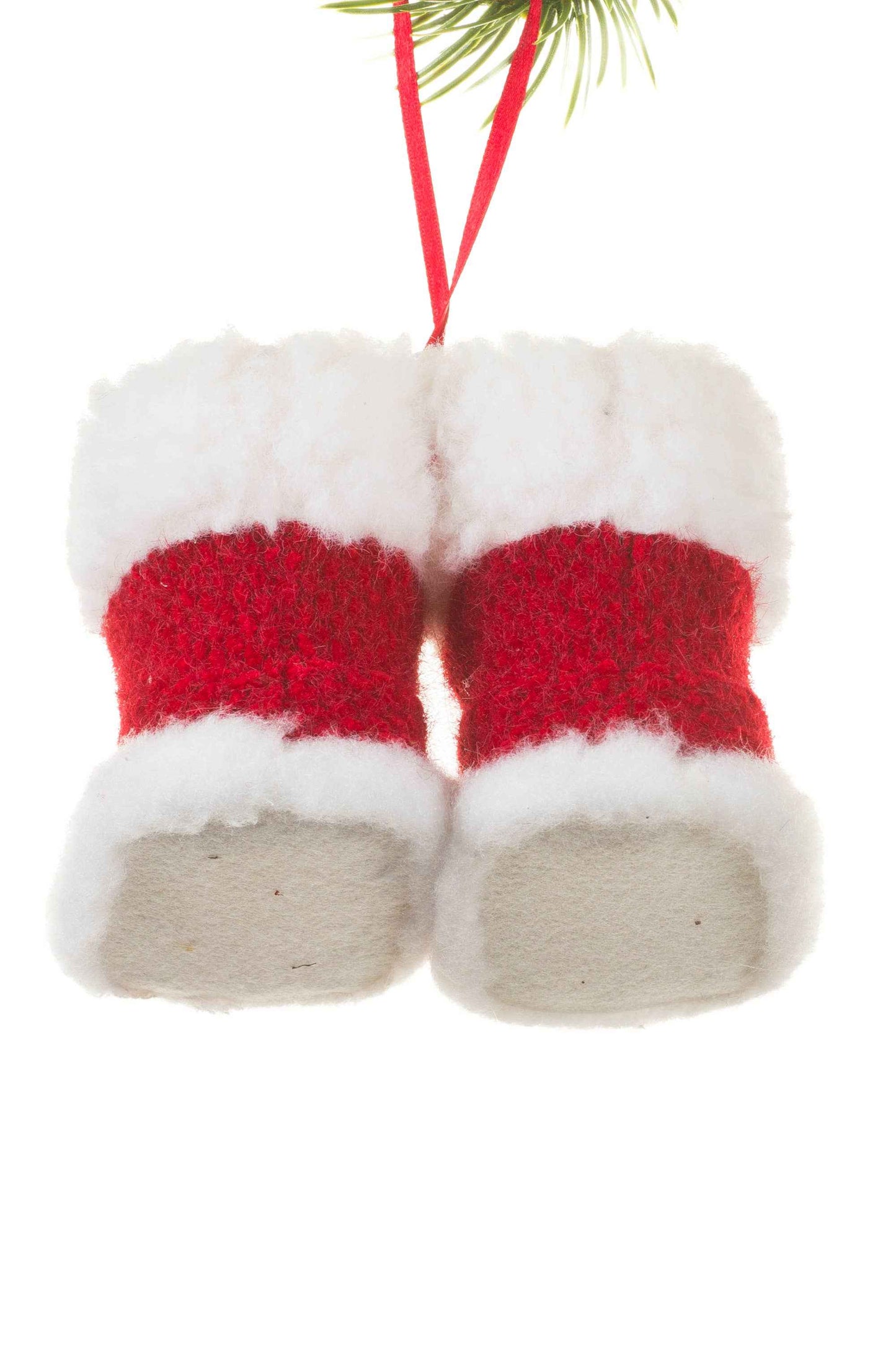 NEW-Red Reindeer Boots Ornament