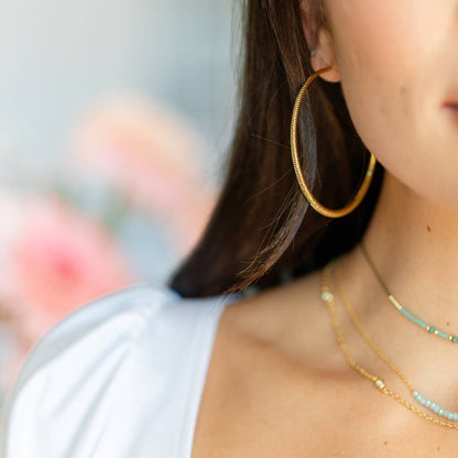 Large Shimmer Lever Back Hoops