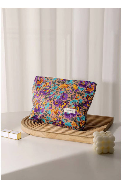 Colorful Floral Print Simple Cosmetic Bag DPB1012