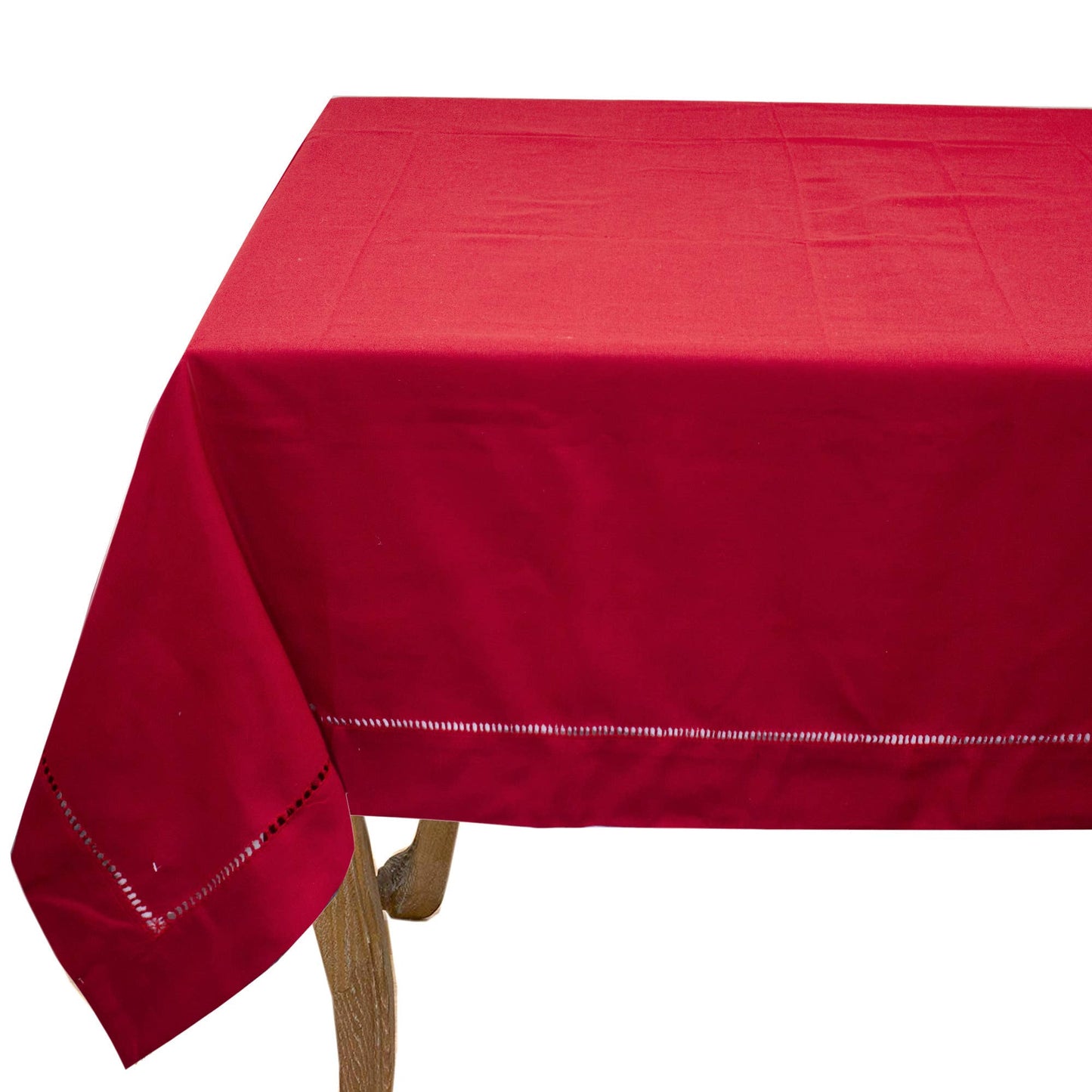 Red Hemstitch Tablecloth