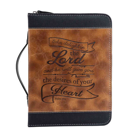 Divinity Boutique - Bible Cover: Brown & Black Take Delight