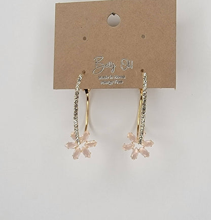 Cubic Zirconia Hoop Earring