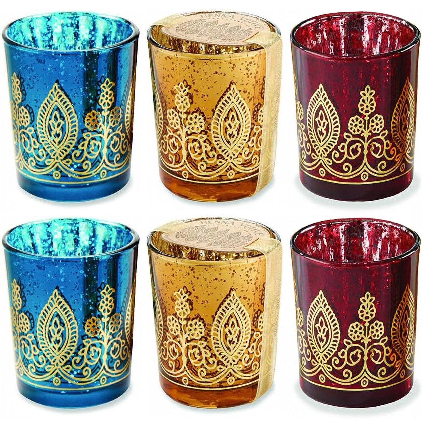 Kate Aspen - Indian Jewel Henna Votives - Assorted
