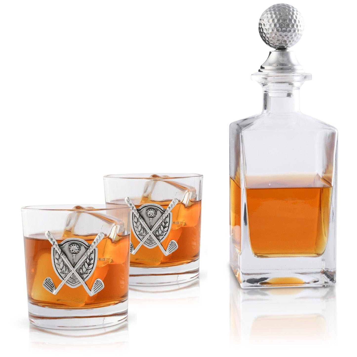 Golf Decanter Set with Pair Glasses (3 PCS SET)