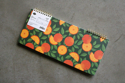 Oranges Hardcover 2 Year Undated Wire-O Desk Planner