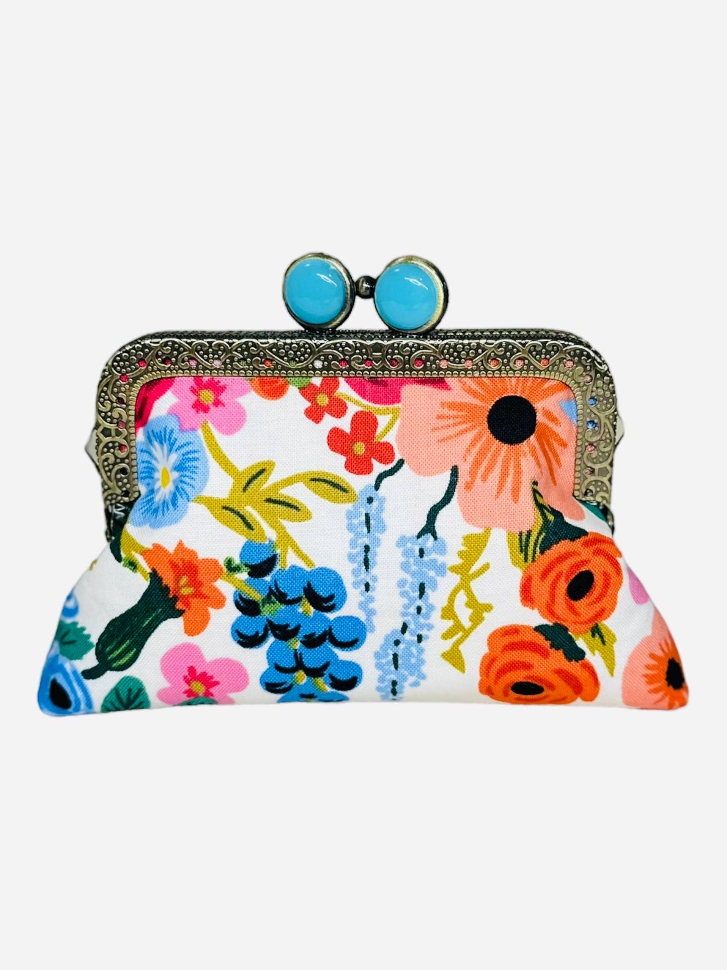 ON THE GO Credit Card Clutch-Garden Party Cream