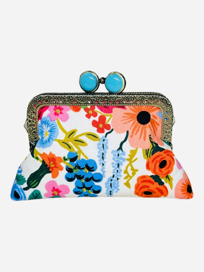 ON THE GO Credit Card Clutch-Garden Party Cream