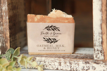 Oatmeal, Goats Milk & Honey Artisan Soap, Luxury Shea Butter