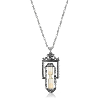 1928 Jewelry - 1928 Jewelry Hourglass Pendant Necklace 30"