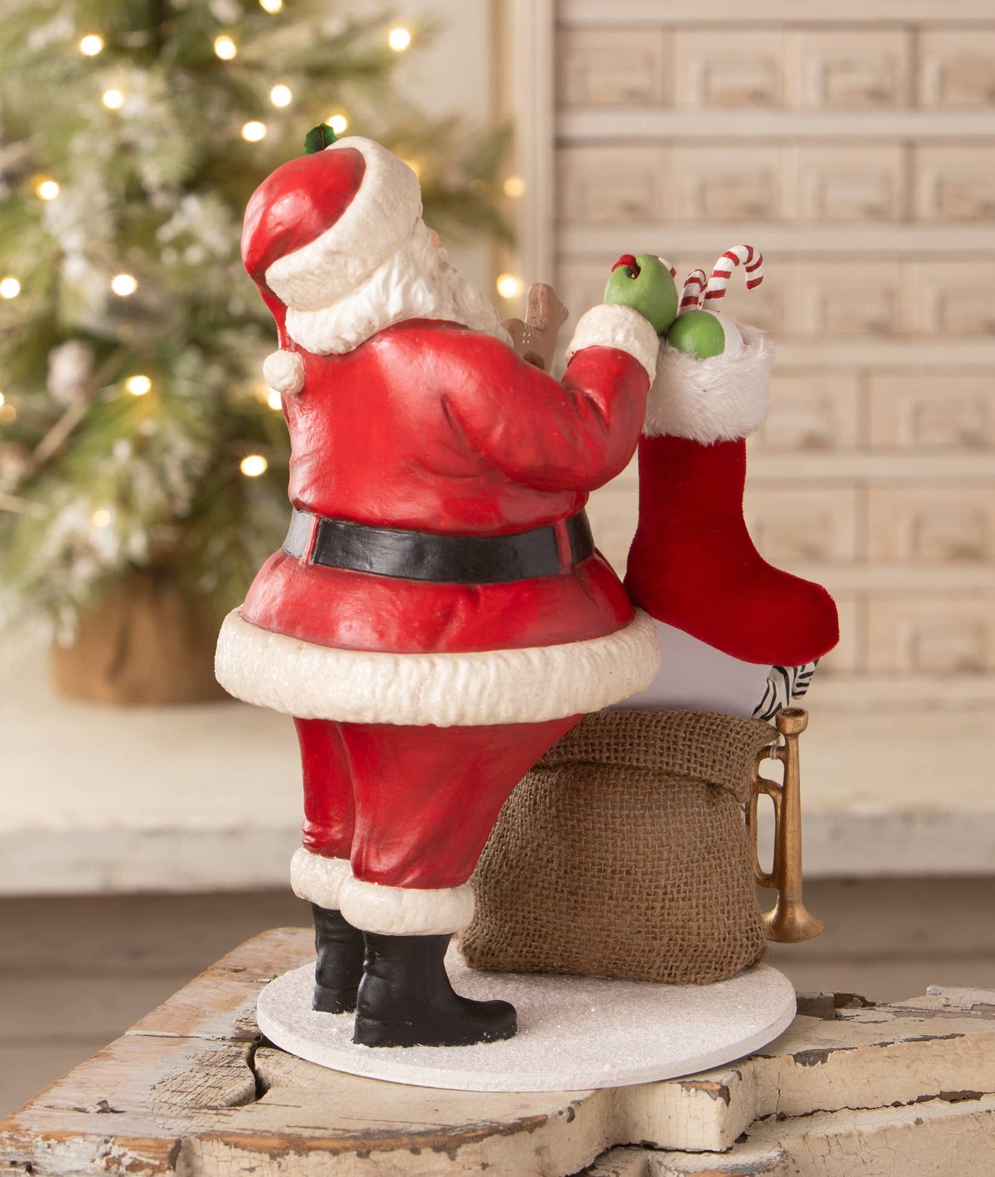 Bethany Lowe Designs - Santa Filling the Stocking