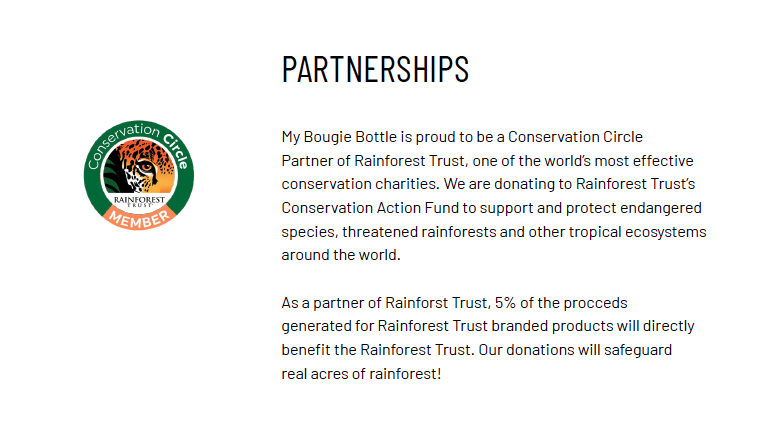 Rainforest Trust | Jungle Insulated Water Bottle  25oz