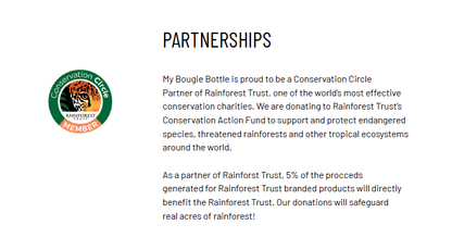 Rainforest Trust | Jungle Insulated Water Bottle  25oz