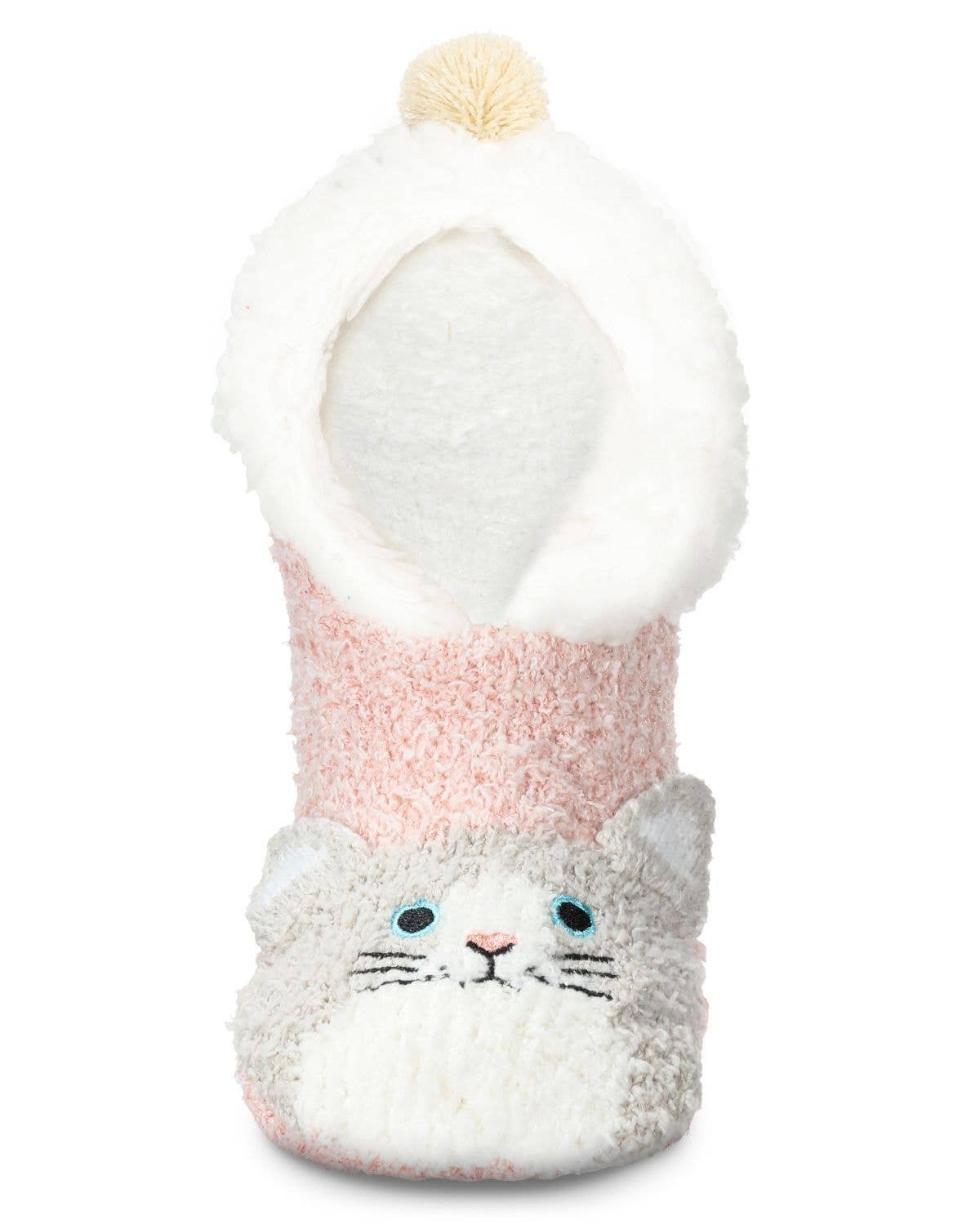 Memoi Kitty Embellished Plush Lined Slipper