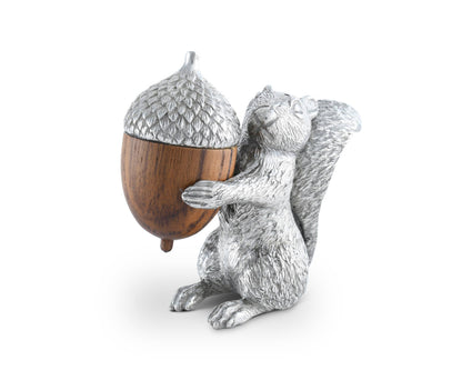 Squirrel with Wood Acorn Salt & Pepper Set (2 pc set)