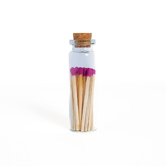 Magenta Matches in Small Corked Vial
