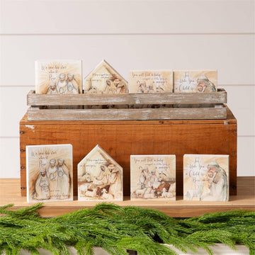 Assorted Nativity Block Signs - Sold Separately