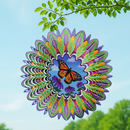 Animated Butterfly - Large Wind Spinner