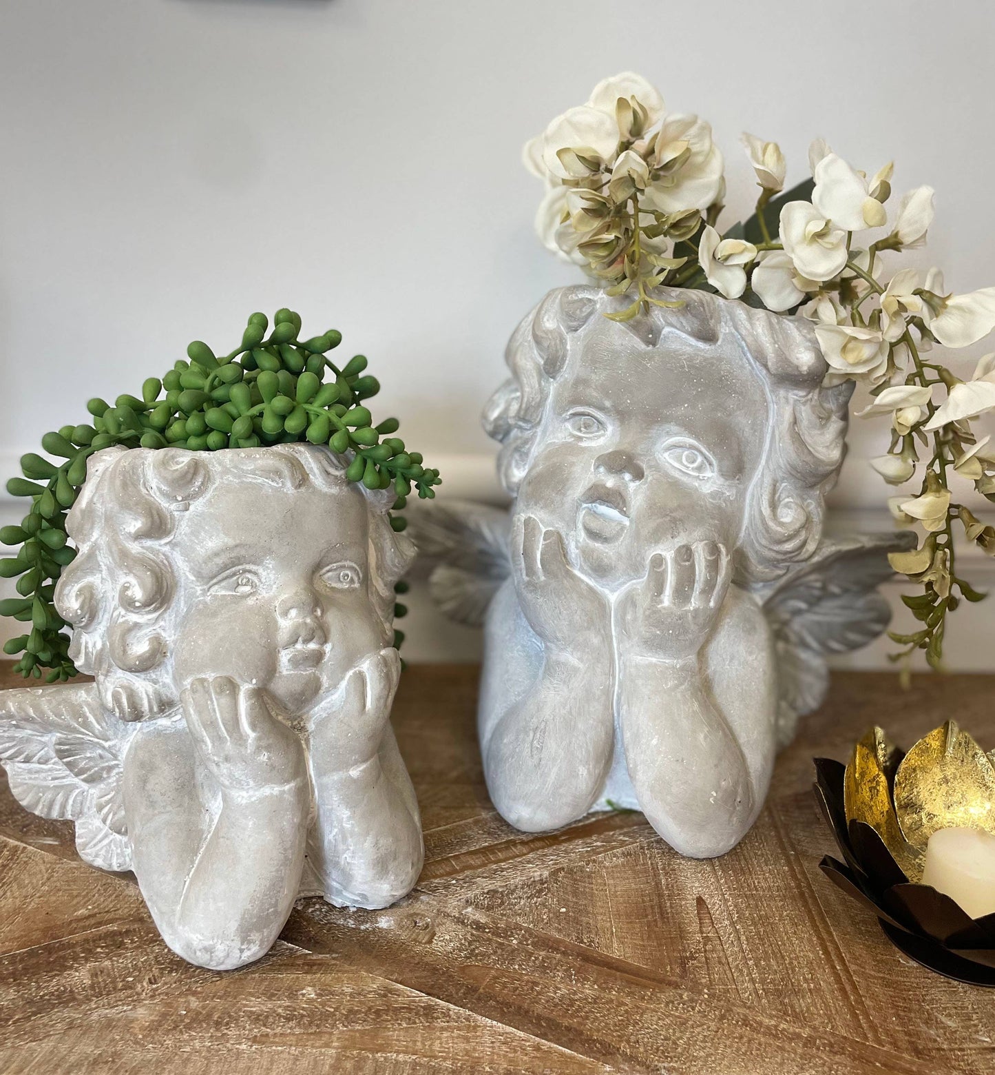 Cement Little Angel Planter - Small