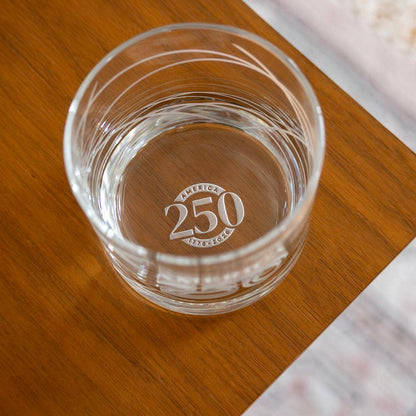 America250™ Longitude 10oz On the Rocks Whiskey Glass Set of 2